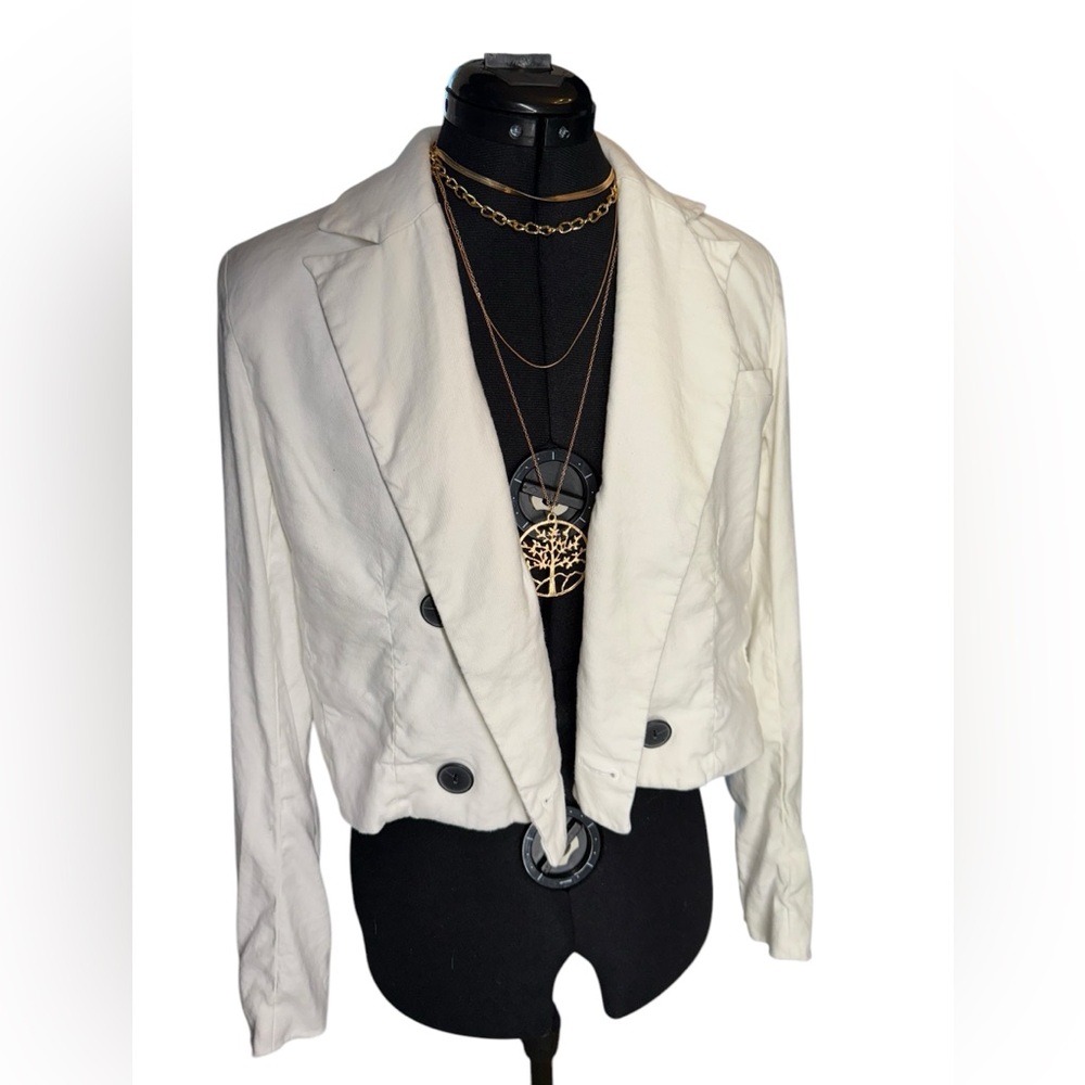 NWOT XS Maeve Linen Cropped Blazer by Anthropologie